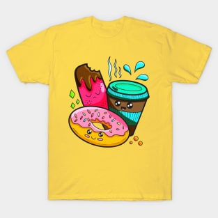 Cute coffee & snack break time T-Shirt